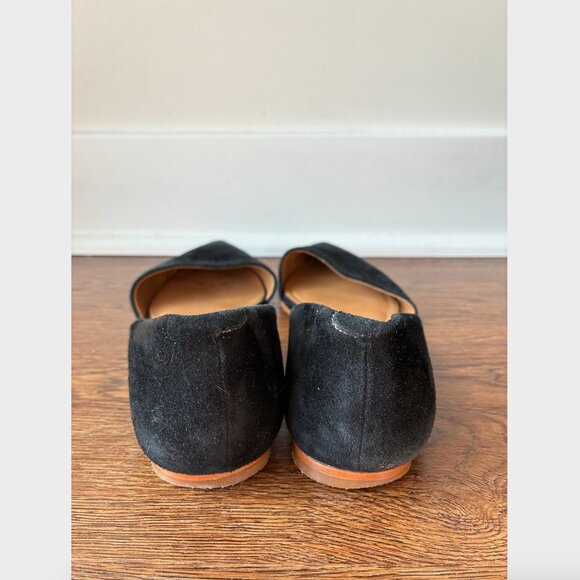 J. Crew Black Zoe Suede D'Orsay Pointed Toe Flats - Size 6.5 - Picture 4 of 5